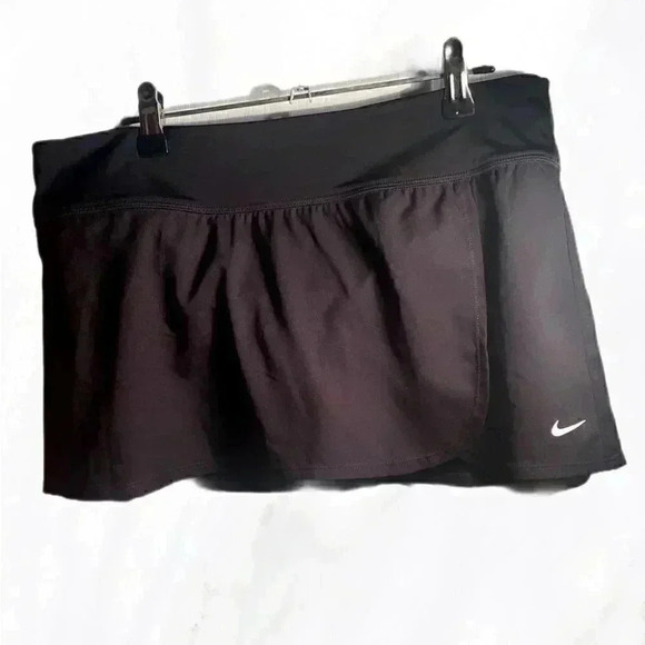 The Nike Core casual back pckt athletic beach black Swimsuit short Board skirt L - Picture 2 of 3